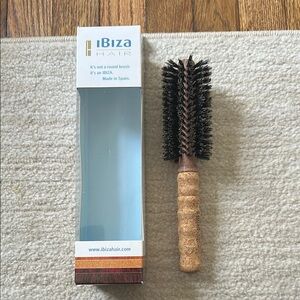 Brown Cork Handle Round Styling Brush - Brown
